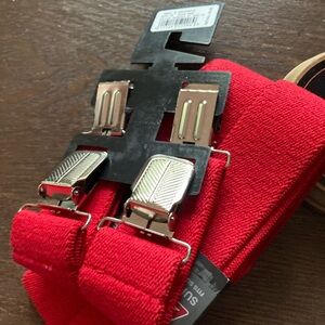 Dickies Red Sure Grip Suspenders